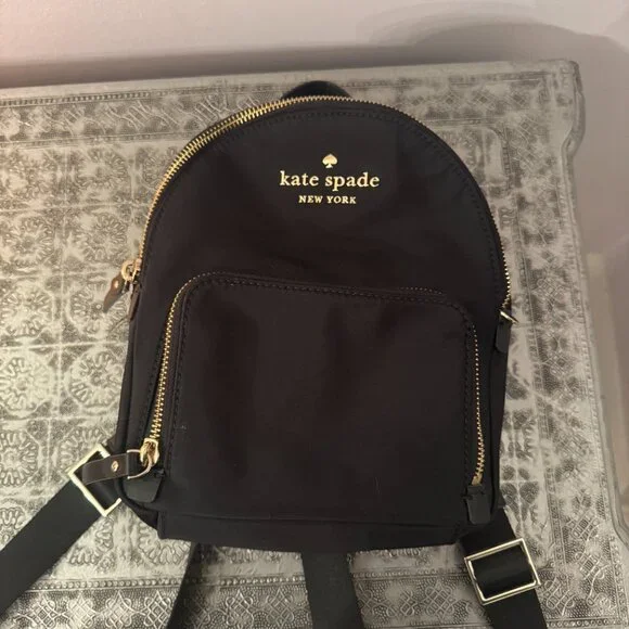 Kate Spade Black Nylon Mini Backpack - Picture 3 of 13